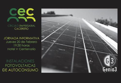 Jornada Informativa : Instalaciones Fotovoltaicas de Autoconsumo 